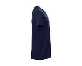 Clique New Classic T-shirt 029360 i navy, str. XL, vist fra siden med rund hals og korte ærmer i 100% bomuld.