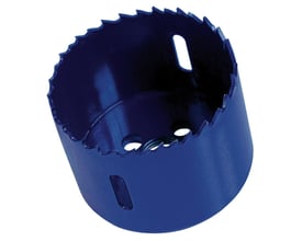 Irwin Tools hulsav i bimetal med 22 mm diameter og skarpe tænder i blå farve, fremstillet af HSS stål.