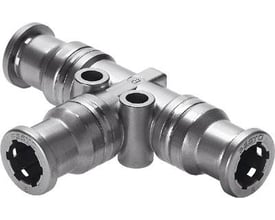 Festo T-forbindelse CRQST-4, en standard push-in fittings med tre tilslutninger og 2,1 mm nominel størrelse.