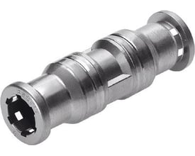 Festo lige-forbindelse CRQS-4 i metal, med 2,4mm nominel størrelse og push/pull princip.