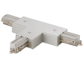 Flash Light Square T-stykke i hvid til 1-faset 230V skinnesystem, ideel til indendørs brug.