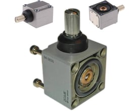 Schneider Electric endestophoved ZC2JE02 til kontaktregistrering af ubøjelige objekter, med to mindre billeder af tilbehør.