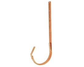 Langt kobber rendejern nr. 12 med 333mm diameter, 30mm bredde og 5mm tykkelse, udformet til 1/2-rund færdigrende.