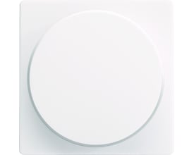 Fuldt overblik af Niko DALI-2 lysdæmperen i hvid med et rent, minimalistisk dansk design og en central, rund drejeknap.