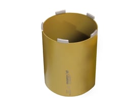 Enkelt Baier diamantbor Ø152x165 mm vist isoleret, med tydelig mærkning og serration forneden.