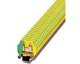 Phoenix Contact MT 1,5-PE jordklemme i gul/grøn med skruetilslutning til 1,5mm² ledere, 4,2mm bred.