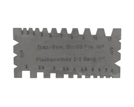 Diesella gevindslibelære til 2-12mm gevind, viser metrisk stigning og DIN103 specifikationer.