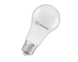 Ledvance LED-lyskilde i standardform med mat hvid overflade og E27-fatning, 10 W og 1055 lm.