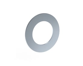 Vola 2001-16 roset i skinnende krom med en ydre diameter på 60 mm og indre på 39 mm.