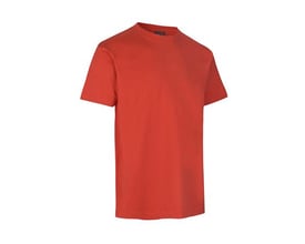 ID Identity T-shirt Pro i koralfarve, størrelse 4XL, med rund hals og korte ærmer, fotograferet på hvid baggrund.