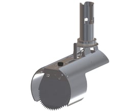 Nordisk Innovation Rottespærre TX11 LOCK Ø125 mm universal, lavet af rustfrit syrefast stål med låsemekanisme.