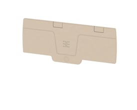 Weidmüller endeplade AEP AP13 i beige plast med PUSH IN teknologi og integreret logo, 2,4x94,7x39,75mm.