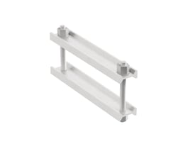 Wibe Mita HD lågklemme CT50, 150 mm, PC1, med to skruer og møtrikker, fremstillet i metal.