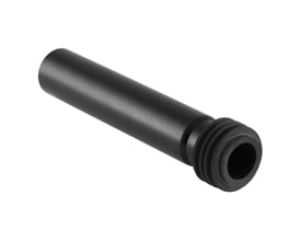 Geberit PEH-indløbsgarniture til urinal i sort, Ø 32 x 35 mm, med glat rør og rillet tilslutningsende.