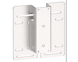 Schneider Electric retrofit base til G265-500, en hvid monteringsplade med slidser til fastgørelse af TeSys Giga kontaktorer.