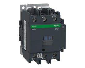 Schneider Electric TeSys D kontaktor med 95A, 3-polet og 24VAC spole, med 1NO+1NC hjælpekontakter.