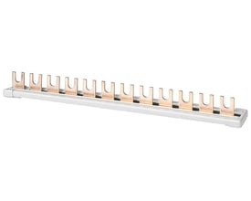 Siemens 5ST2 samleskinne til 1-faset miniatureafbryder, 210 mm lang med 16 mm2 kobberledere.