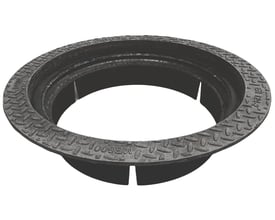 NID karm til ventilation, 600 x 203 mm, med indgraveret mønster og tekst som 'NID' og 'EN 1242'.