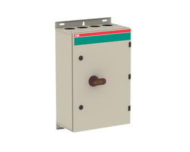 ABB 3-polet sikkerhedsafbryder OT315KLRR3TZ med IP65 metalkapsling og sort drejegreb.