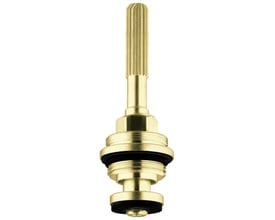 Detaljeret frontbillede af Grohe overdel 3/4" ventil, der viser messingmateriale og 3/4" gevindstørrelse.