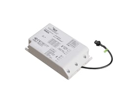 SLV LED driver på 40W med 700mA og DALI-styring, vist med en kabeltilslutning og mærkat.