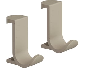 To beige matte hansgrohe kroge, hver måler 39x18x32 mm, vist isoleret på hvid baggrund.