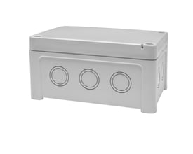 Fibox Tempo kasse TPCM131007 i lys grå PC plast med gråt dæksel, måler 130x95x65 mm.