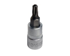 Ironside top til udvendig Torx T20 med 1/4-tommers tilslutning og 37 mm længde, vist med profilen øverst.