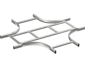 Schneider Electric X-afgrening 17-400 FZV, varmgalvaniseret, med 400 mm bredde og 55 mm højde, viser fire buede sider.