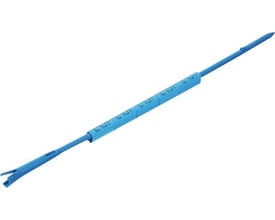 Weidmüller ledningsmærke CLI R i blå PVC med nummereringen 1-3 påtrykt, klar til montering på ledninger.