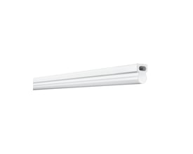 Ledvance Linear Compact High Output 1200mm armatur i hvid plast, viser den ene ende med tilslutningsmulighed.