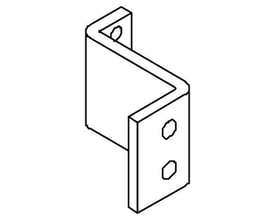 Cubic forbindelsesstykke L1/L3 1600A, en Z-formet metalkonsol med monteringshuller, designet til transformer S2000.
