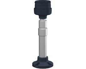 Schneider Electric teleskopbeslag til XVU lystårn i sort og grå, justerbar højde 209.7-384.7 mm.