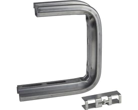 Schneider Electric loftkonsol Omega SSO-200 i Alu Zink med C4 behandling, monteringsdel og afstivning ses på hvid baggrund.