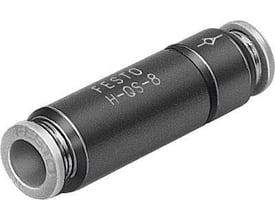 Festo kontraventil H-QS-12 med QS-12 pneumatiske tilslutninger, viser linjeinstallation og non-return funktion.