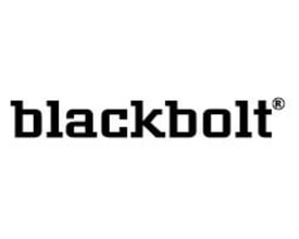 Blackbolt logo med tekst og registreringsmærke i sort på hvid baggrund.