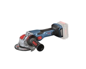 Bosch GWX 18V-15 C 18V batteridrevet vinkelsliber med X-LOCK og ProCORE18V batteri, præsenteret på hvid baggrund.