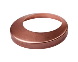 Plastmo brøndkrave i kobber med en diameter på 90/150 mm, vist på en hvid baggrund.