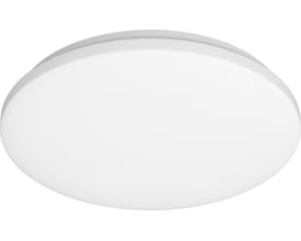 Philips Lighting Izso CL620 AIO RD er en rund, hvid loftplafond med flad skærm og diskret kant.