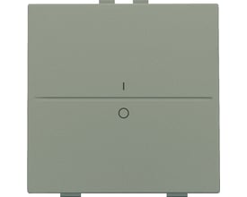 Niko tangent til 2-tryks system med "I" og "O" symboler, udført i bronze med mat finish.