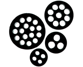 Lapp SKINTOP® DIX-M multihulspakning i sort NBR gummi med 8 huller til 5mm kabler i M32 forskruning.