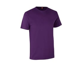 ID Identity T-shirt i lilla, størrelse S, med rund hals og kort ærme i blød antipilling interlock kvalitet.