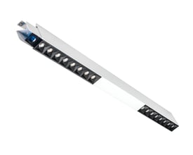 SG Armaturen Lineal Cubic 840, en 841 mm lang hvid aluminiumslinje med 12 LED lyskilder og DALI dæmpning.