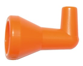 Kabi Cool Line vinkeldyse 90° med 3,2 mm diameter og 1/4" tilslutning i orange plast.