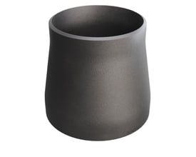 Konisk reduktion i P235GH stål med dimensionerne 139,7/4 x 114,3/3,6, fremstillet til industrielle rørføringssystemer.