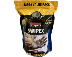 Soudal Swipex Mega Value Pack servietter, der fjerner snavs og fedt fra hænderne.