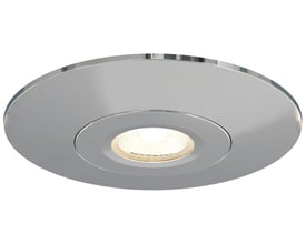 Ansell Lighting Prism Pro converter kit i krom, en 170mm afstandsring med en central lyskilde.