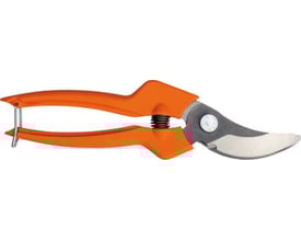 Bahco PG10-F beskæresaks med orange håndtag af glasfiberforstærket polyamid og præcisionsslebent skærehoved.