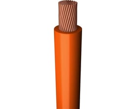 Orange H05Z-K monteringsledning 1x0,75 mm² med tværbundet halogenfri isolering og fintrådet kobberleder.