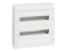 Legrand XL3 125 tavle klasse II til påbygning med 2 rækker og plads til 36 moduler i hvid RAL 9003.